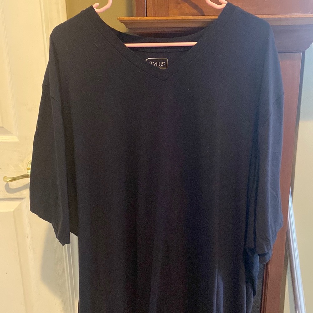 Black cotton tee
